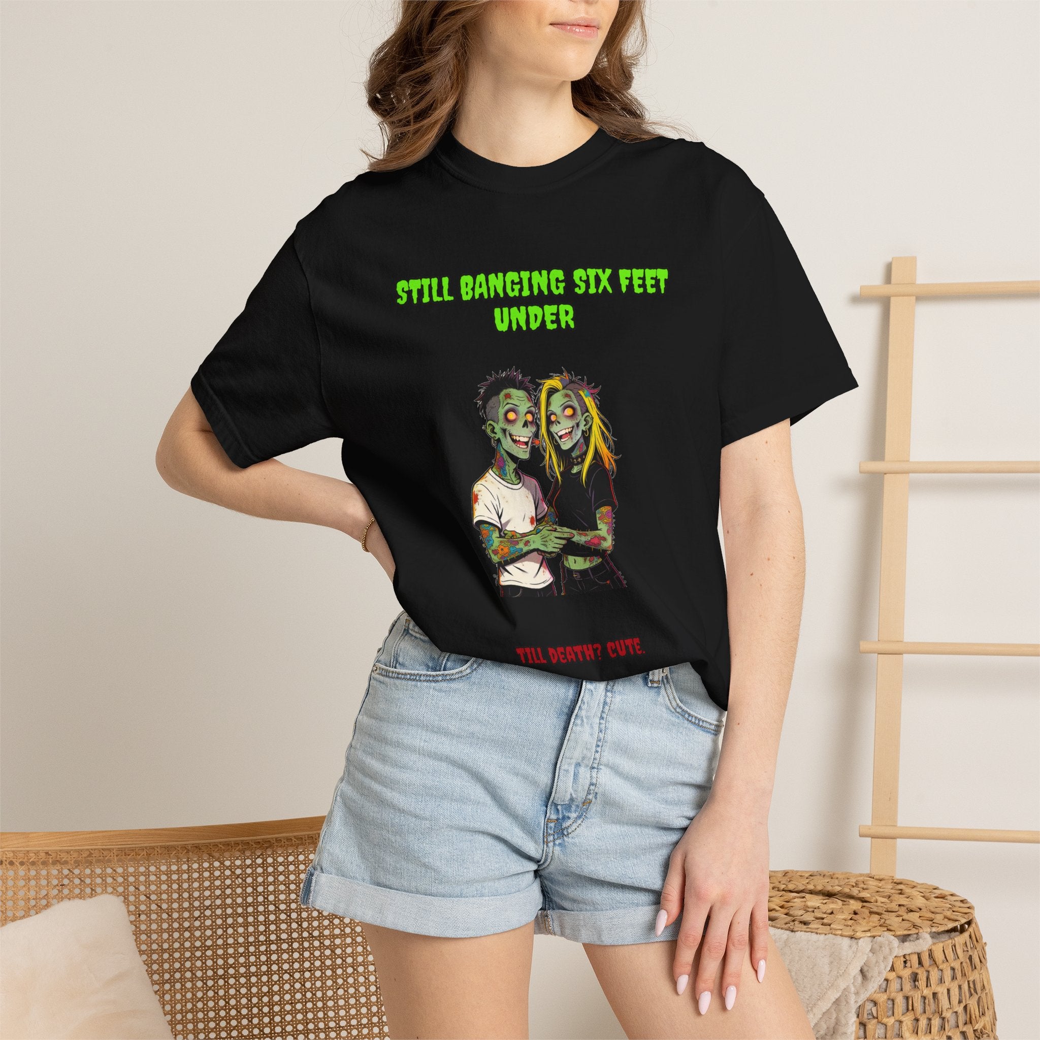 Still Banging Six Feet Under — Zombie Couple Tee (18+)