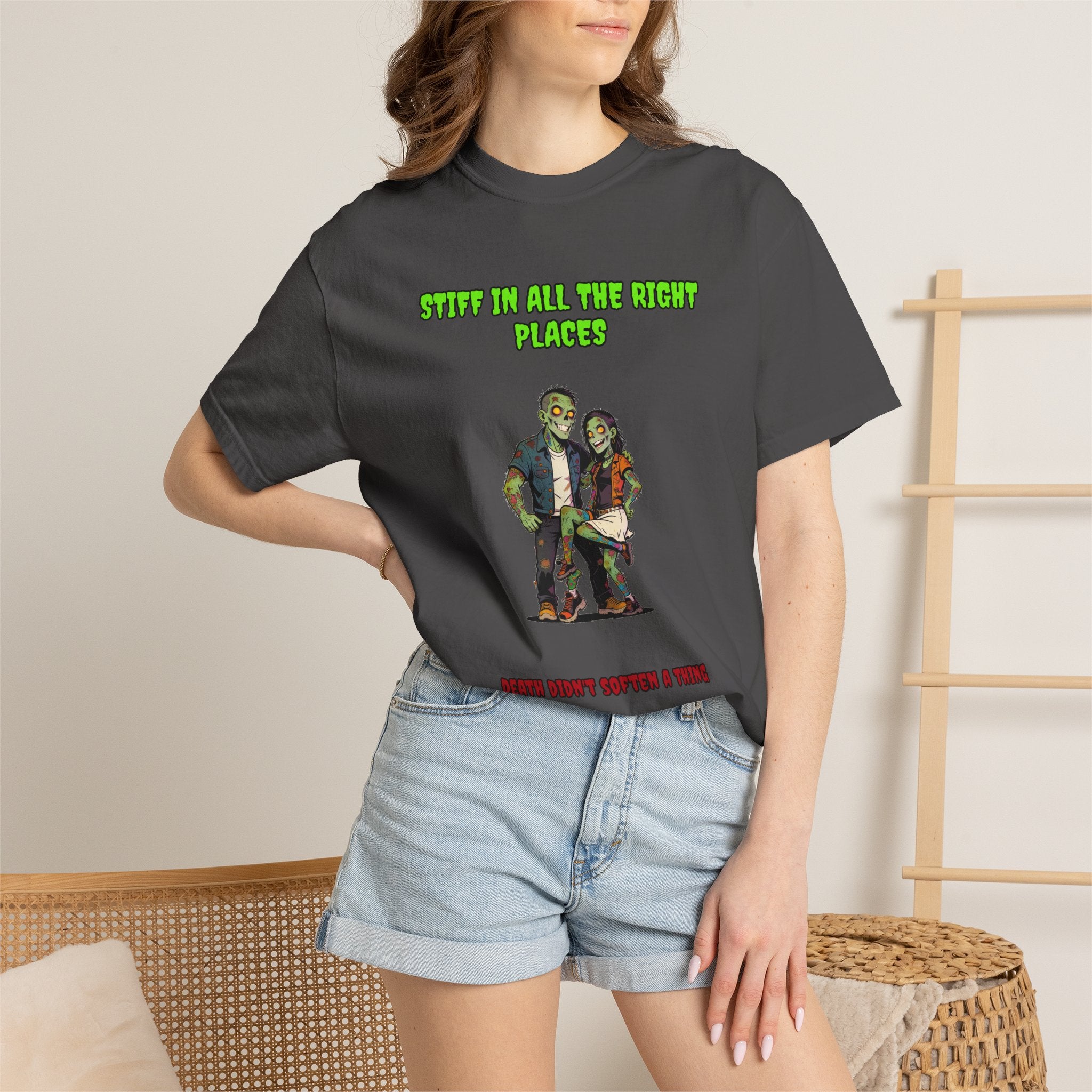 Stiff In All The Right Places — Zombie Couple Tee (18+)
