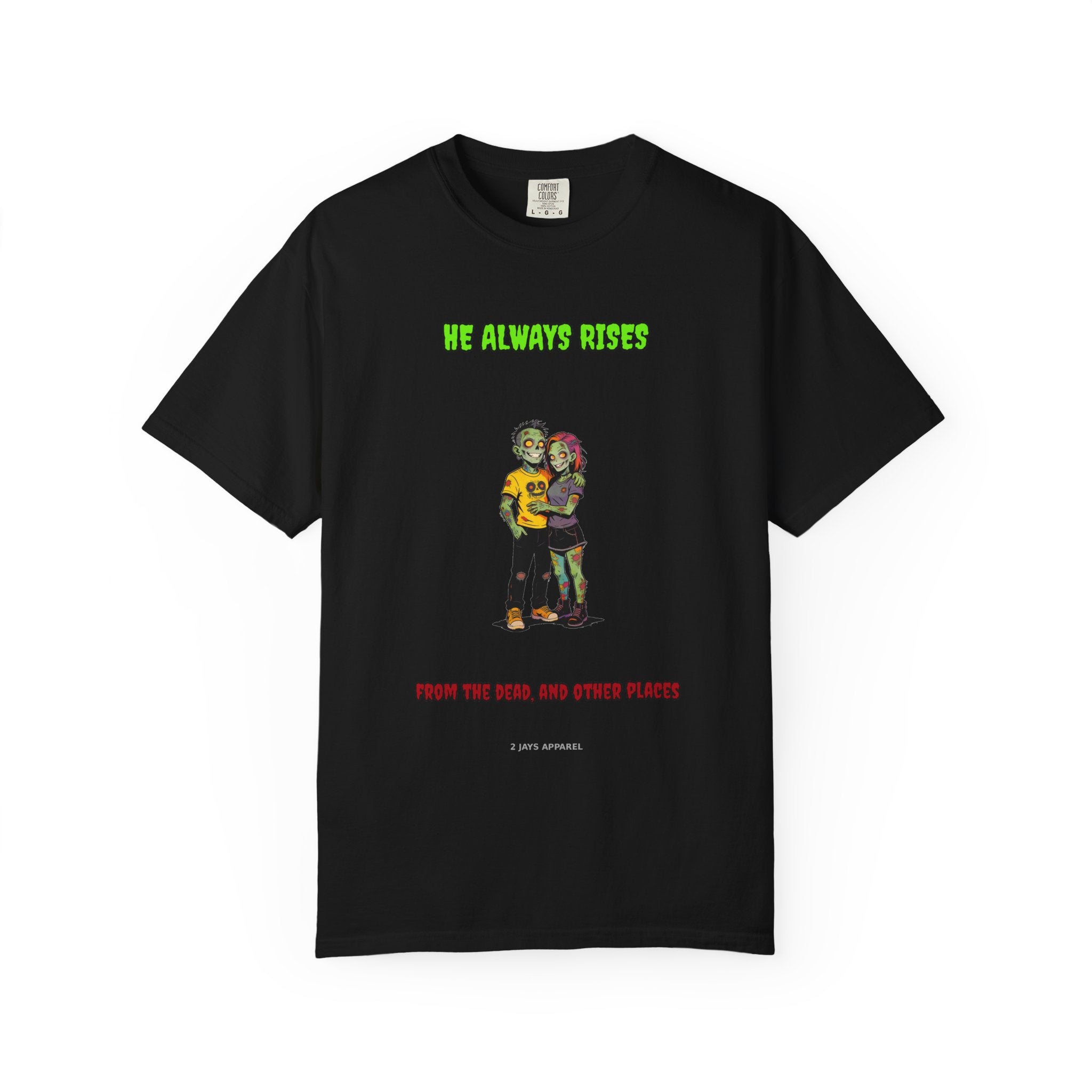 He Always Rises — Zombie Couple Tee (18+)