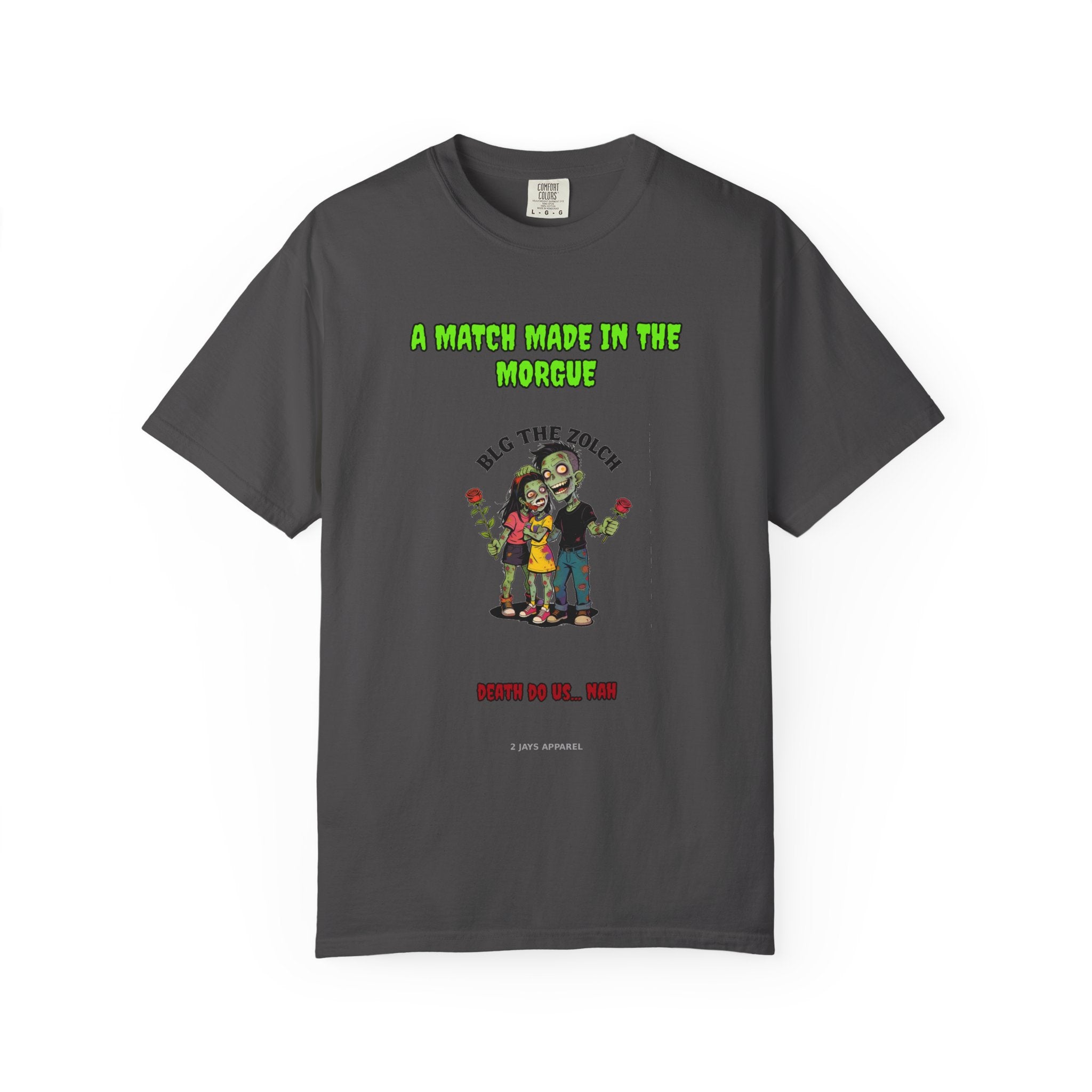 A Match Made In The Morgue — Zombie Couple Tee